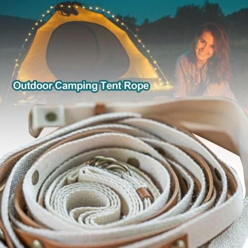 Outdoor Camping Tent Rope PU Leather Decorative Hanging Clothesline Lanyard Suitable For Camping, Fishing, Picnic, Hiking