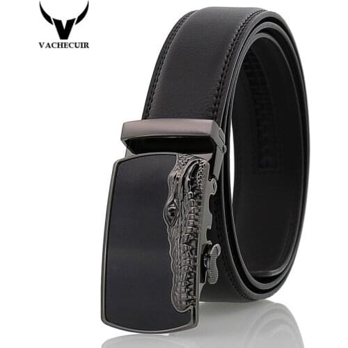 Fashion Crocodile Designer Genuine Leather Belt Men Luxury Famous Brand High quality Strap Male Ceinture Homme Cinto Masculino