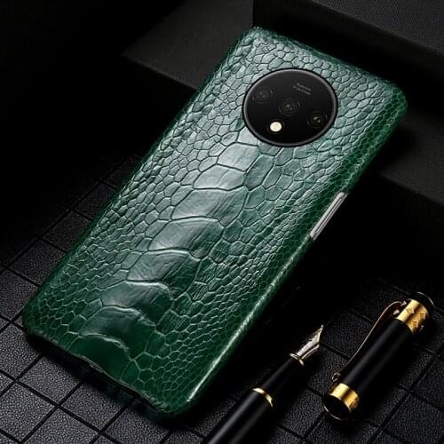 LANGSIDI Luxury Leather case for oneplus 7T pro 6 T 5 business mobile phone cover for One plus 7 7t pro 5 5t 6 6T ostrich skin