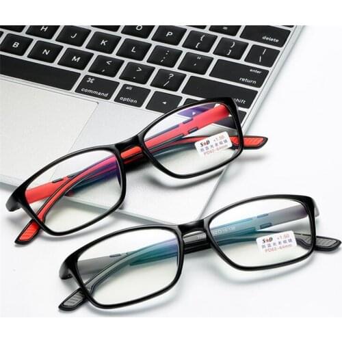 Ultralight Blue Light Blocking Hyperopia Eyeglasses For Elderly Portable TR90 Reader Eyewear Farsighted Glasses +1.0 +1.5 To +4