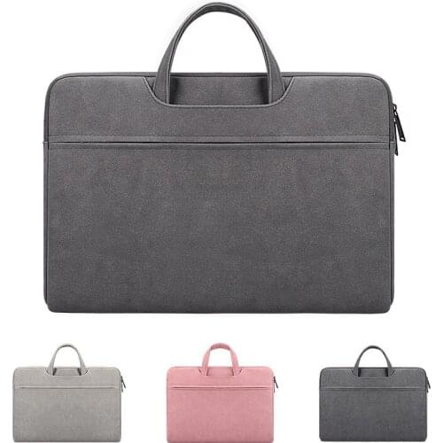 PU leather Laptop Bag 13.3 14 15.6 inch Waterproof Notebook Bags Sleeve For Macbook Air Pro 13 15 Computer Handbag Briefcase Bag