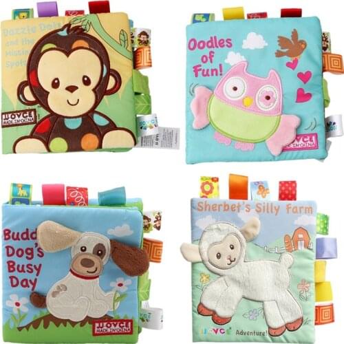 Baby Cloth Book Newborn Baby Learning Educational Toys Animal Style Kids Bath Books Cute Infant Baby Fabric Book Ratteles Toy