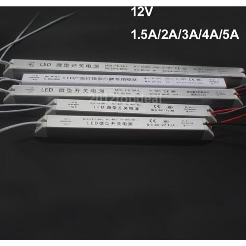 High Quality Has Power Supply DC 12 V 1A 2A 3A 4A 5A Led Transformer For 5050 5730 2835 3014 5050 Has Led Strip Lights