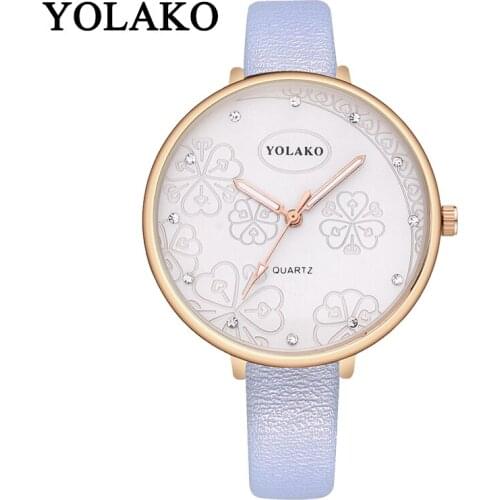 YOLAKO frauen Einfache Leder Quarzuhr Frauen Damen Kleid Uhr Studenten Casual Armbanduhr Uhren Montre Femme Geschenk