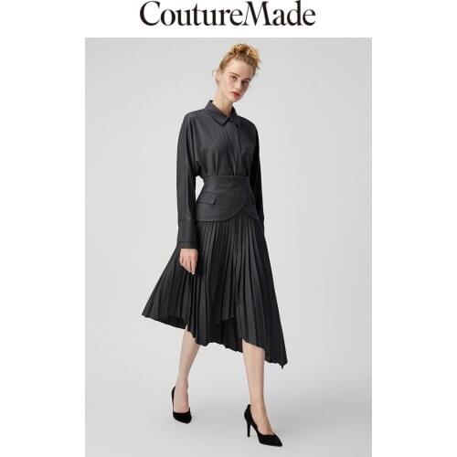 Vero Moda CoutureMade Womens OL Style Detachable Waistband Pleated Skirt | 319416506