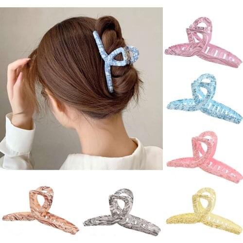 Vienkim 2021 Korean Geometric Hair Claw For Women Ladies Elegant Hair Accessorie Cross Crab Bath Hair Clip Fashion Girl Headwear