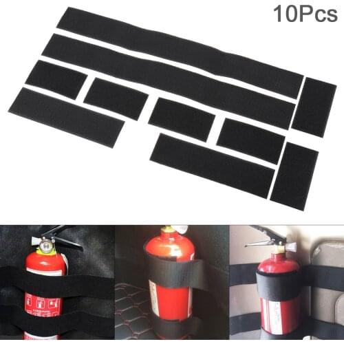 10-40pcs Universal Car Fire Extinguisher Sticker Nylon Tape Belt Net Bandage Car Trunk Storage Belt Magic Tape Straps