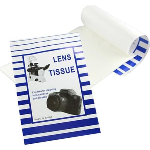 100 PCS Dust-free Wipes Microscope Camera Lens Cleaning Paper (White)