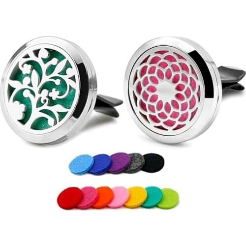 2x Clip on Air Outlet Vintage Freshener Perfume Locket Car Interior Decorations N0PD