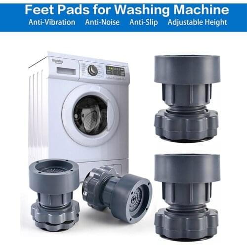 4Pcs Adjustable Heightened Feet Pad Anti Vibration for Washing Machine Desk Cabinet Silent Support Legs Furniture Accessories