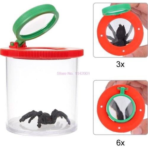 50pcs Insect Box Zoom Insect Viewer 3x-6x Magnifier ChildrenS Toys Biological Class Zoom Observation Insect Box