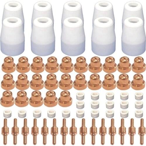 70 Pcs Plasma Cutting Consumables (Standard) Fit for Cut 40 50 with Plasma Cutter Torch PT31 LG40