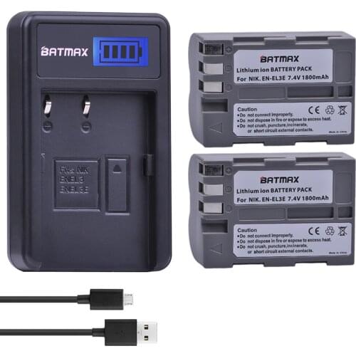 EN-EL3E EN EL3E Camera Battery Pack + Single Charger for Nikon D90 D80 D300 D300s D700 D200 D70 D50 D70s D100 Cameras