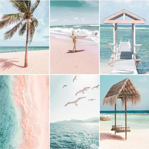 EverShine DIY Diamond Painting Landscape 5D Full Drill Square Diamond Embroidery Seaside Picture Mosaic Rhinestones Home Decor