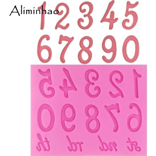B1379 number letter cake mould DIY Silicone Mold Sugarcraft dessert Candy Chocolate Fondant Cake Decorating Tools