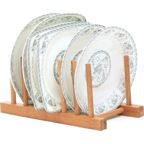 Bamboo Dish Rack Dishes Drainboard Drying Drainer Storage Kitchen Cabinet Organizer Flatware Dish Rack Shelf Accessories