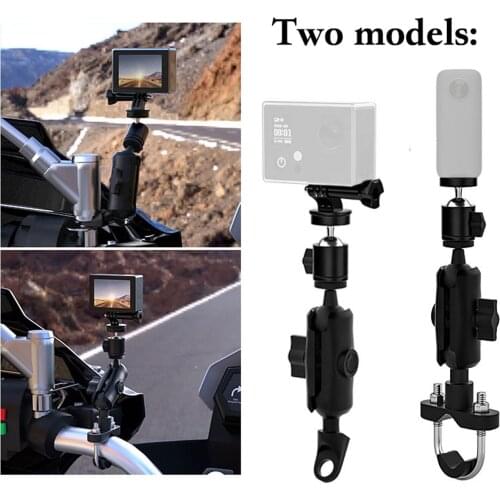 360 Degree Rotation Aluminium Alloy Motorcycle Sport Camera Holder Driving Recorder Stand For GoPro OSMO Action Insta360 Bracket