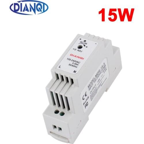 DIANQI DR-15-24 15W 24V 0.63A Single Output Industrial DIN Rail Switching Power Supply