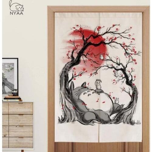 Japanese Style Door Curtain Feng Shui Bedroom Fabric Screen Bathroom Toilet Dressing Fitting Room Restaurant Decorative Curtain