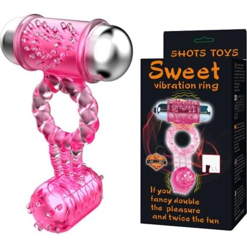 Dual Motor Bullet Vibrator Ring On Penis Silicone Penis Scrotal Bound Delay Ring Vibrator Sex Toys for Men Premature Ejaculation