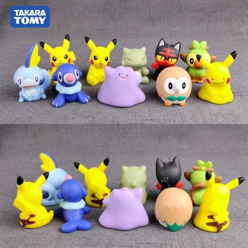 TAKARA TOMY Genuine Pokemon Action Figure Pokemon Finger Doll Elf Model Flareon Umbreon Doll Collect Souvenirs Toy Gifts