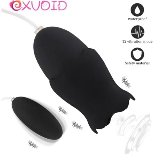 EXVOID Dual Egg Vibartor Adult Products Tongue Vibrator Clitoris Stimulate USB Charging Tongue Oral Licking Sex Toys for Women