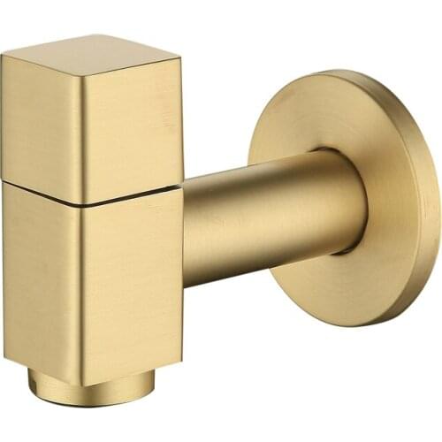Washing Machine Faucet Wall Mounted Bibcock,Copper Material Brushed Gold Outdoor Garden Faucet Washing Machine Tap Small tap