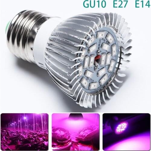 Full Spectrum Led Grow Light E27 18W Led plant Growing Lamp UV IR for Flower Plant Hydroponics System aquarium Led lighting