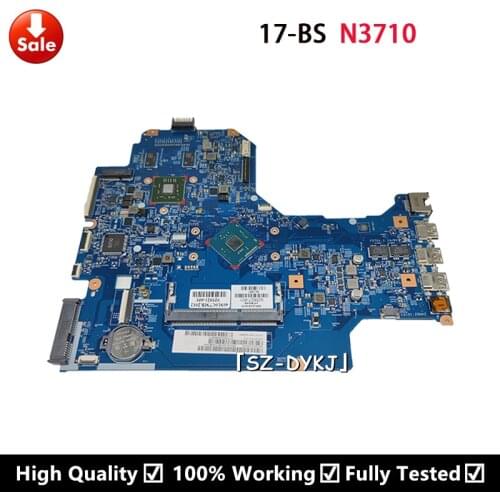 FOR HP 17-BS 17-BS001DS Laptop Motherboard W/ N3710 929321-601 929321-601 925627-001 16897-3 448.0C84.0031 DDR3 Mainboard