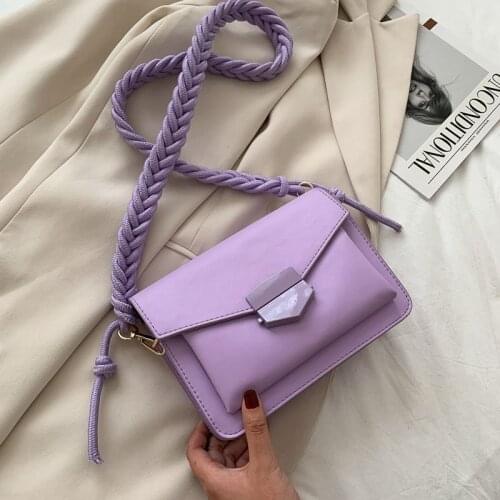 Fashion Knitting Strap Shoulder Bags for Women 2020 Luxury Handbags Designer Small Crossbody Bags Lady Messenger Bag S2250