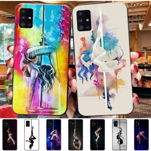 Hrmes Pole dance dancing Fitness Soft Phone Case Cover For Samsung Galaxy A7 A8 A6 Plus A9 2018 A50 A70 A20 A30 A40