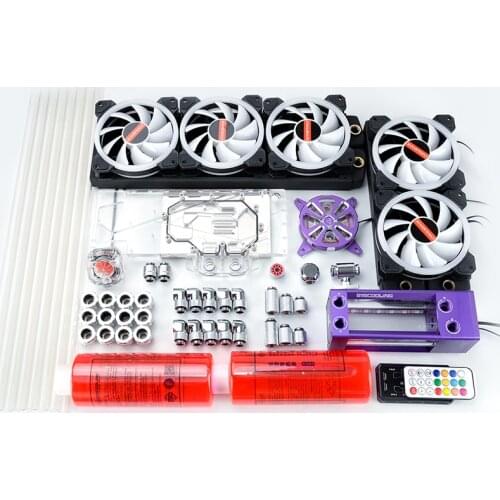 DIY PC Water Cooling Kit + Computer Water-cooled Set with Custom Liquid Cool Fan Cooling Quiet Laptop