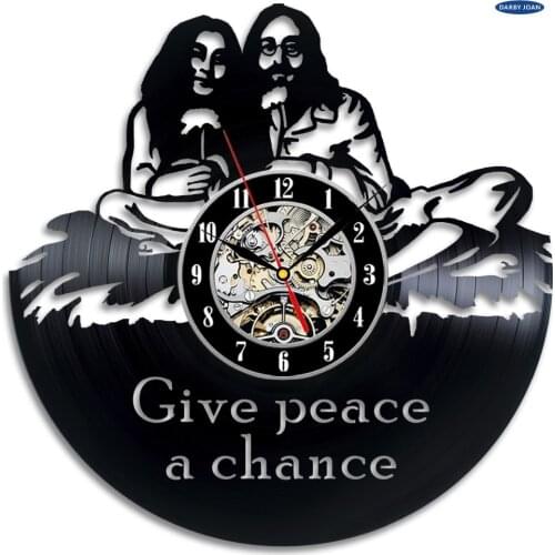 Hippie Vinyl Record Clock Wall Art Home Decor For living room bed room playroom Best Christmas Gift