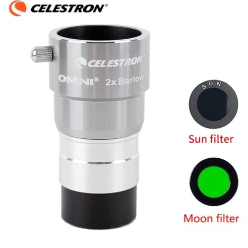 Celestron Omni 1.25" 2xBarlow Lens By Magnification Eyepiece Professional Astronomical Telescope Parts Free Gift Sun Moon Filter