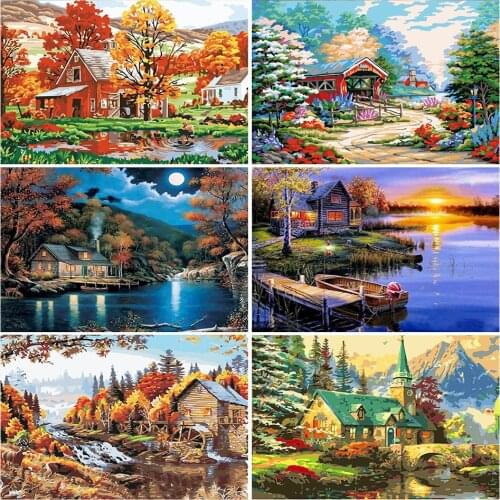 Paintings By Numbers Landscapes Picture custom China