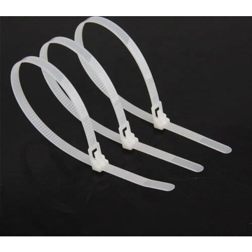 100pcs white color 5*200/8*150/8*200/8*250/8*300/8*400/8*450mm plastic cable ties reusable