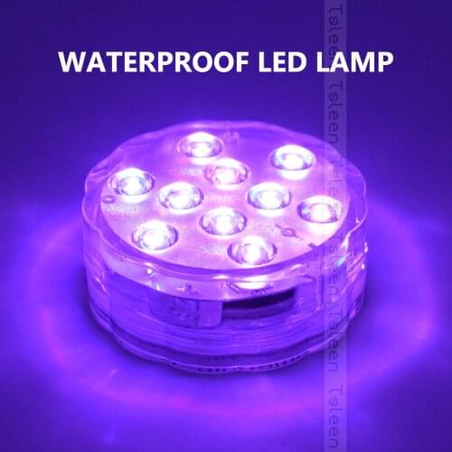 Aquarium Vase Underwater Submersible 2021 Version Multiple Colors LED RGB Submersible Light With Remote Wireless Control Lamp