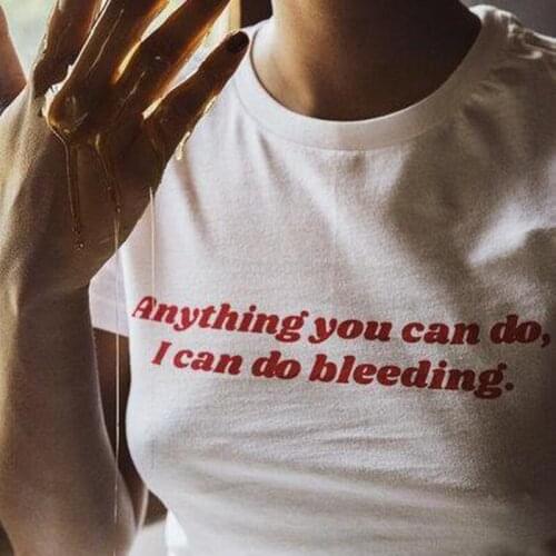 Porzingis Popular T-shirt Summer Fashion Tee Letter Printed I Can Do Bleeding T-Shirt Casual Tees 100% Cotton