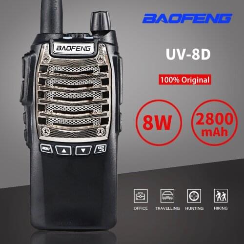 Baofeng UV-8D Walkie Talkie 8W High Power Portable CB Radio Comunicador 10KM Long Range Hunting Communicator HF Transceiver UV8d