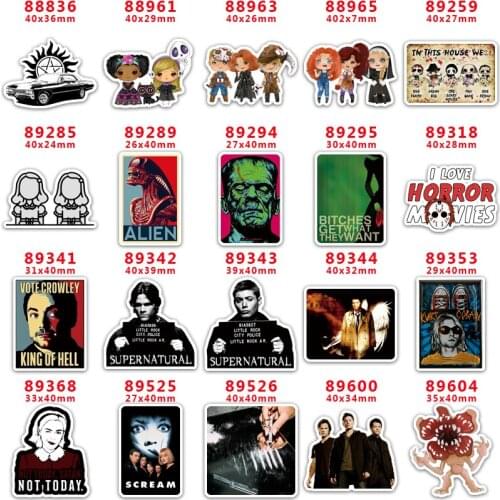 DIY Craft Supplies Sewing Accessories Cartoon Horror Movies Printed Planar Resins Mold 30 Pieces. PR-88836