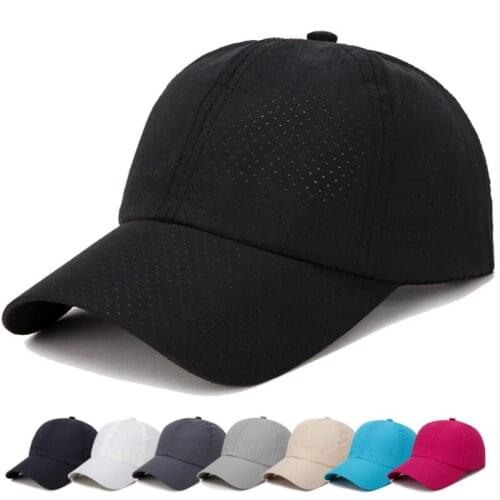 Mesh Quick Dry Trucker Cap Men Breathable Shading Summer Sun Protection Solid Color Adjustable Dad Hat Baseball Cap