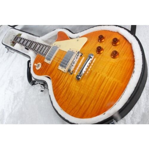 Honey burst guitar six-string electric guitar plated hardware, factory customization
