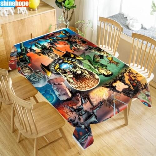 Customize Tablecloth Europe Mars Attacks Waterproof cloth Thicken Rectangular Wedding table cloth Home Textiles