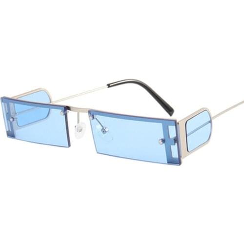 1PC New Punk Rectangle Sunglasses Women Luxury Brand Designer Retro Small Square Sun Glasses Men UV400 Goggle Shades Eyewear