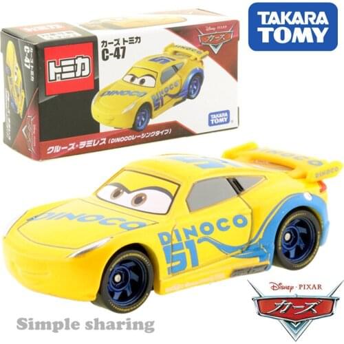 Takara Tomy Disney Cars Tomica C-47 Cruz Ramirez (dinoco Racing Type) Hot Pop Kids Toys Motor Vehicle Diecast Metal Model