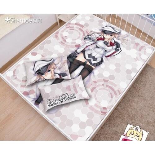 Japanese Anime Cartoon Collection Graf Zeppelin Mattress Cover Fitted Sheet Fitted cover bedspread counterpane