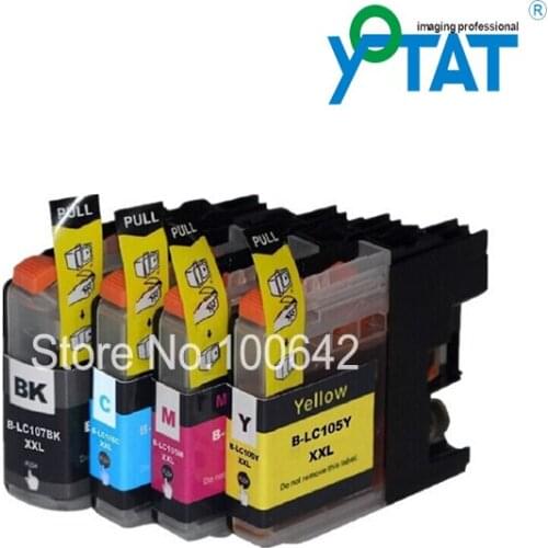 YOTAT 1 set LC107 LC105 Compatible ink cartridge LC107XXL LC105XXL for Brother MFC-J4410DW MFC-J4510DW MFC-J4610DW