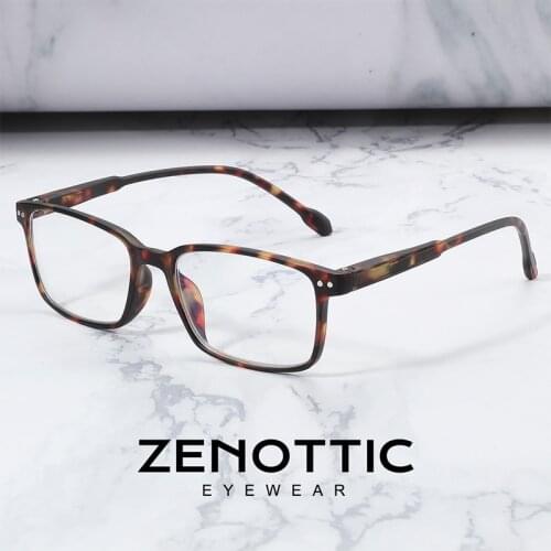 ZENOTTIC Rectangle Anti Blue Light Glasses Women Computer Gaming Spectacles Frame Men Blue Light Blocking Optical Myopia Eyewear