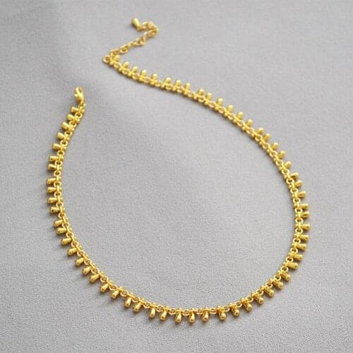 Women chain necklace with fancy water drop designer choker for ladies