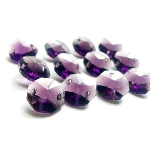 200pc Amethyst Purple Octagon Chandelier Crystal Beads Octagons